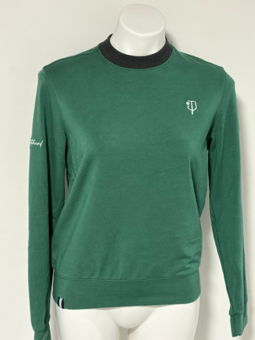J. PRITCHARD FOUNDERS GOLF GREEN CREW NECK W/EMBROIDERED LOGO XS